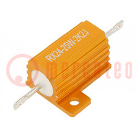 Resistor: wire-wound; with heatsink; 2.2kΩ; 25W; ±5%; 30ppm/°C