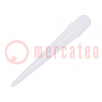 Needle: plastic; 4"; straight,conical; Mounting: 1/4"; 1.58mm