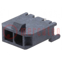 Plug; wire-board; female; Minitek® Pwr 3.0; 3mm; PIN: 2; -40÷105°C