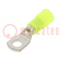 Tip: ring tube; M5; Ø: 5.2mm; 4÷6mm2; crimped; for cable; insulated