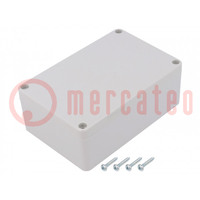 Enclosure: multipurpose; X: 70mm; Y: 105mm; Z: 40mm; ABS; light grey