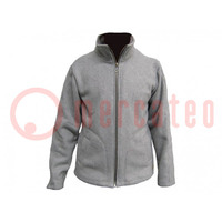 Fleece; ESD; XL; polyester,carbon fiber; grey; <200GΩ