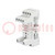 Socket; PIN: 14; 6A; 250VAC; T-R4; for DIN rail mounting; -40÷70°C