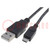Kabel; USB 2.0; USB A-Stecker,Micro-USB-B-Stecker; 1m; schwarz