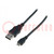 Kabel; USB 2.0; USB A-Stecker,Micro-USB-B-Stecker; vernickelt