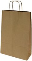 Torba papierowa Ecobag, 305x170x340mm, gładka, 100 sztuk, brązowy