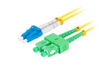 Patchcord światłowodowy sm lc/upc-sc/apc duplex 3.0mm lszh g657a1 1m żółty