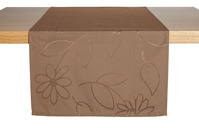 Tischläufer Floralie; 40x130 cm (BxL); braun; rechteckig
