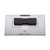 Ansteckschild / Personenschild / Namensschild „Podio Print“ | zilver gelakt met magneet „Premium” - grijs