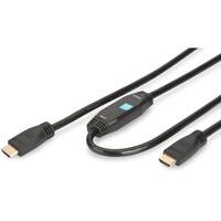 DIGITUS HDMI-Kabel 1.3b Typ A -> Typ A St/St 15,00m schwarz Polybeutel