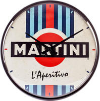Nostalgic Art Martini Wand Quartz clock Kreis Mehrfarbig
