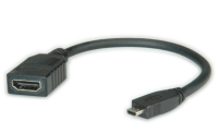 ROLINE 11.04.5584 HDMI kábel 0,15 M HDMI A-típus (Standard) HDMI D-típus (Micro) Fekete