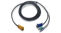 iogear PS/2 KVM Cable 10 Ft KVM kábel 3 M Fekete