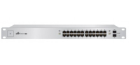 Ubiquiti UniFi US-24-500W łącza sieciowe Zarządzany Gigabit Ethernet (10/100/1000) Obsługa PoE 1U Srebrny