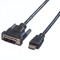 Value 11995516 1,5 m DVI-D HDMI tipo A (Standard) Nero