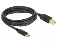DeLOCK 83666 USB-kabel 3 m USB 2.0 USB C USB B Zwart
