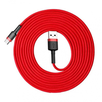 Baseus CATKLF-U09 cable de teléfono móvil Negro, Rojo 3 m USB A USB C