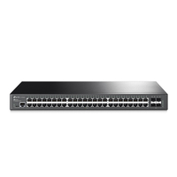 TP-Link JetStream TL-SG3452 hálózati kapcsoló Vezérelt L2 Gigabit Ethernet (10/100/1000) 1U Fekete