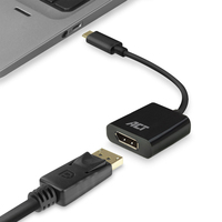 ACT AC7320 adaptador de cable de vídeo 0,15 m USB Tipo C DisplayPort Negro