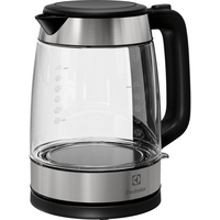 Electrolux E4GK1-4GB tetera eléctrica 1,7 L 2200 W Negro, Acero inoxidable, Transparente