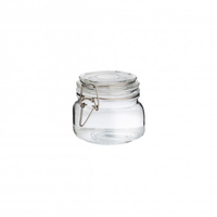Axentia 132114 Einmachglas Quadratisch Glas, Silikon Transparent