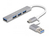 DeLOCK 64214 Schnittstellen-Hub USB 3.2 Gen 1 (3.1 Gen 1) Type-A + Type-C 5000 Mbit/s Silber