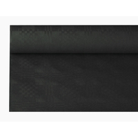 Papiertischtuch mit Damastprägung 8 m x 1,2 m schwarz von PAPSTAR