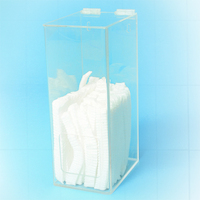 Multispender Hygienespender Einwegartikelspender mit Deckel, Acrylglas, 21x 15,5x39,5cm