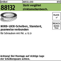 ART 88132 NORD-LOCK Scheiben geklebt NL 36 (37,4 x 55 x 5,8) VE=S