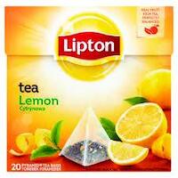 Herbata LIPTON, piramidki, 20 torebek, cytrynowa