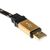 Roline USB-Kabel, USBA / USB B, 1.8m USB 2.0 Schwarz/Gold