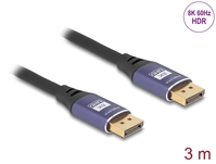 Delock DisplayPort Kabel 8K 60 Hz 3 m flieder Metall