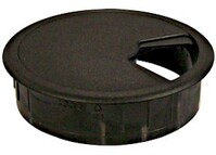 Bureaudoorvoer Kunststof 80mm Zwart