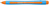 Kugelschreiber Slider Memo XB, Kappenmodell, orange, Schaftfarbe: cyan-orange