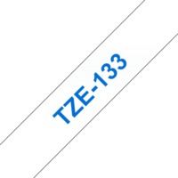 BROTHER szalag TZe-133, Átlátszó alapon Kék, Laminált, 12mm 0.47", 8 méter
