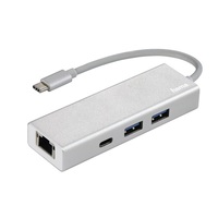 HAMA 200108, FIC USB 3.2 GEN1 TYPE-C HUB (2 USB, 1 USB TYPE-C) +LAN
