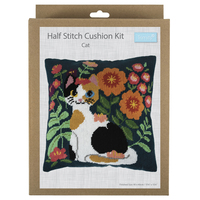 Half Cross Stitch / Tapestry Kit: Cushion: Cat
