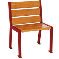Silaos Wood and Steel Chair - RAL 3004 - Purple Red - Light Oak - Without Armrests