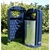 Pioneer Hooded Litter Bin - 130 Litre - Dark Grey with Gold Banding