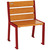 Silaos Wood and Steel Chair - RAL 3004 - Purple Red - Light Oak - Without Armrests