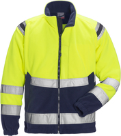 Fristads Kansas 119625-171 Hi-Vis Fleece-Jacke Warnschutz-Gelb/Marine Gr.L