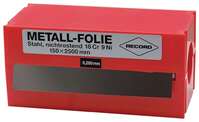 RECORD 858844 Metallfolie Dicke 0,075 mm Edelstahl 1.4301 Länge 2500 mm Breite
