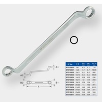 Brilliant Tools BT012908 Doppel-Ringschlüssel, gekröpft, 21x23mm