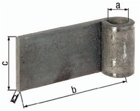 GAH 411398 Anschweißband 16x75x45x5mm Stahl roh