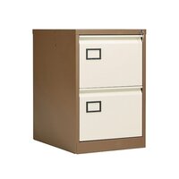 Jemini 2 Drawer Filing Cabinet Coffee/Cream KF03006