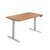 Jemini Sit Stand Desk 1600x800mm Nova Oak/White KF810025