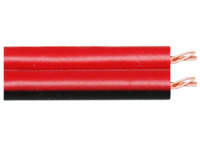 PVC Lautsprecher-Leitung, 2 x 1,5 mm², rot (schwarze Adermarkierung)