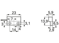 Näherungsschalter, SMD, 1 Schließer, 10 W, 180 V (DC), 0.5 A, Erfassungsbereich