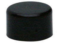 Druckknopf, rund, Ø 4 mm, (H) 2.4 mm, schwarz, für Miniaturschalter, 9090.2201