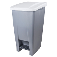 Mülltonne 60 Liter fahrbar 490 x 380 x 700 mm Kunststoff grau / weiss